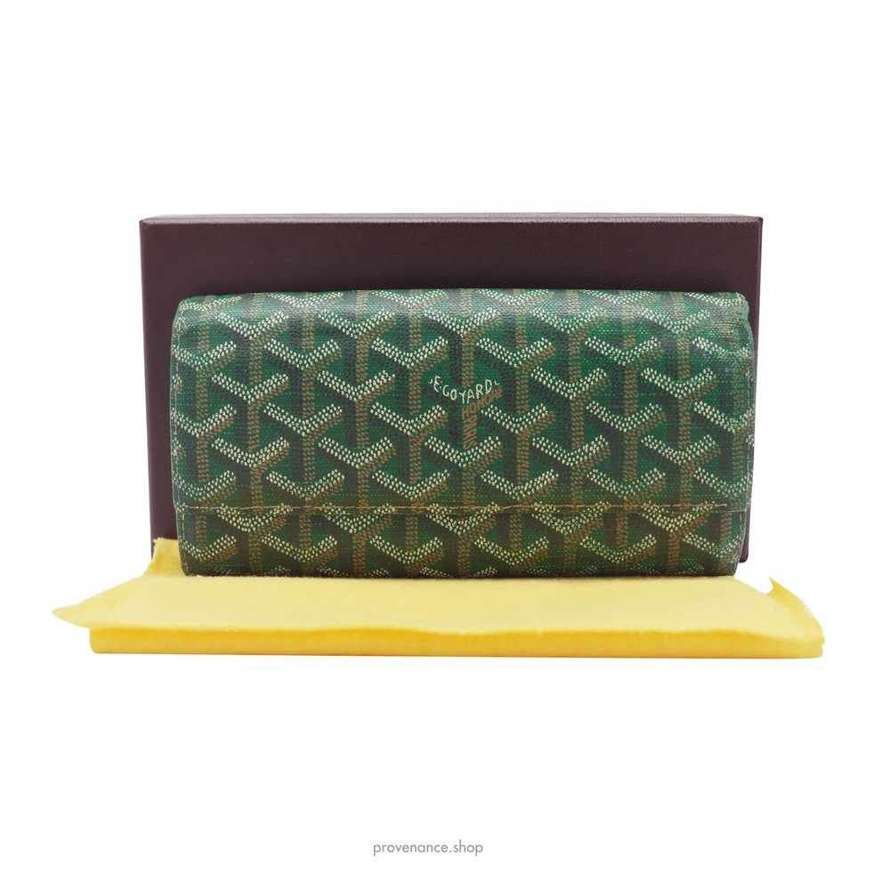 🔴 Goyard Varenne Long Wallet - Green Goyardine